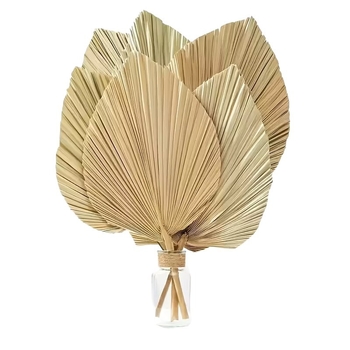 Deco boem cu flori uscate pe frunze de palmier pentru o atmosferă tropicală naturală în casă — Brand: Flower Season; Meșteșug: Altul; Varietate: Alta; Material: Flori uscate