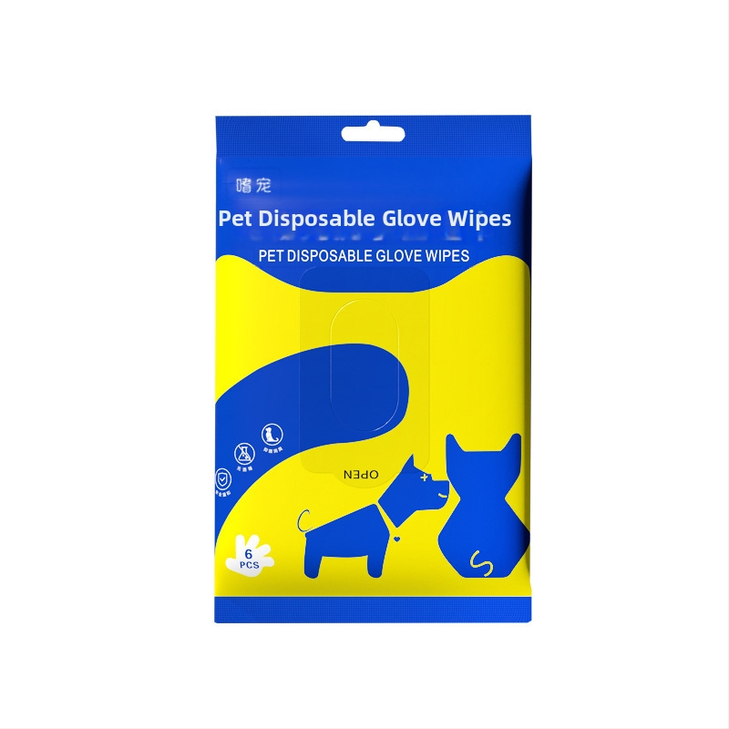 Rukavice za čišćenje kućnih ljubimaca bez vode – za pse, netkani materijal, 6 kom u pakiranju