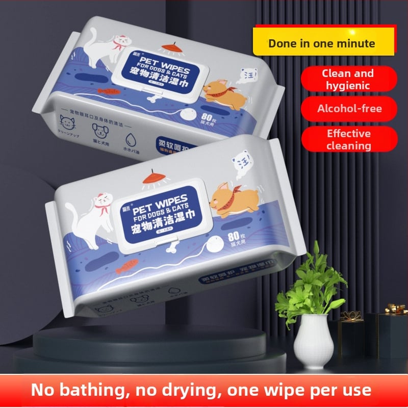 Υγρά μαντηλάκια καθαρισμού γάτας Jianhe, 32 τεμάχια, καθαρισμός σώματος, αυτιών και ματιών, αφαίρεση δακρύων