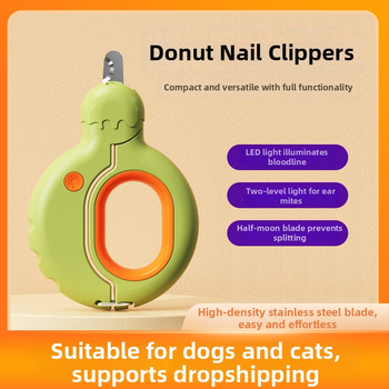 Janie Cat Clește de unghii pentru pisici și pila de unghii cu LED, pentru pisici, 1 buc.