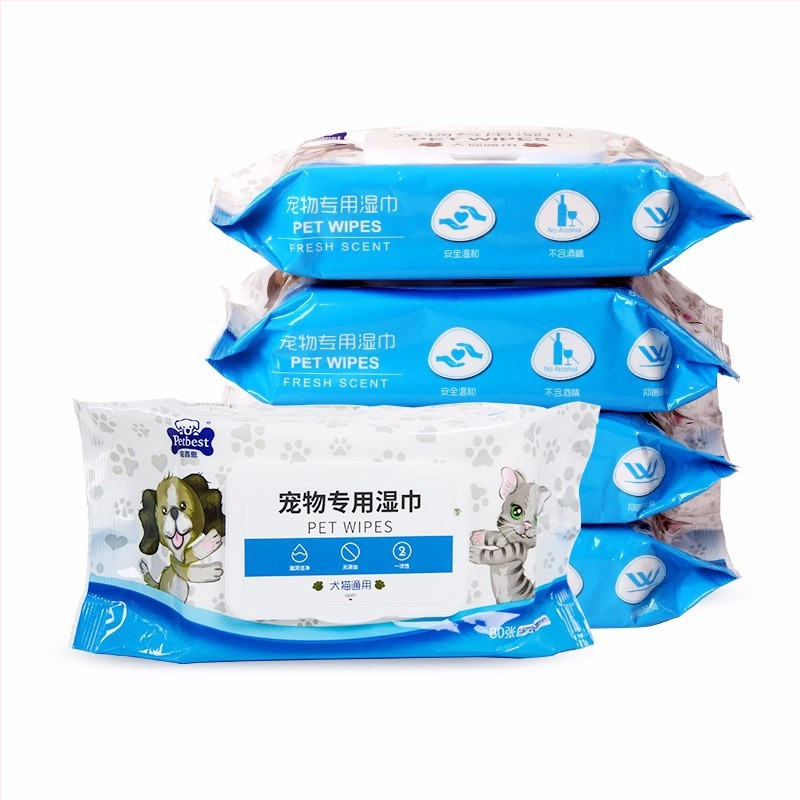 Υγρά μαντηλάκια για κατοικίδια – για σκύλους και γάτες, καθαρισμός δακρύων και περιοχής πρωκτού, απαλές