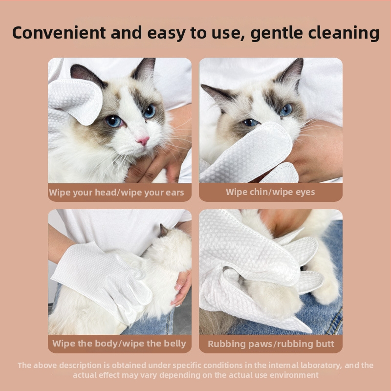 Pet Baisi γάντια καθαρισμού για γάτες, μιας χρήσης, 8 τεμάχια