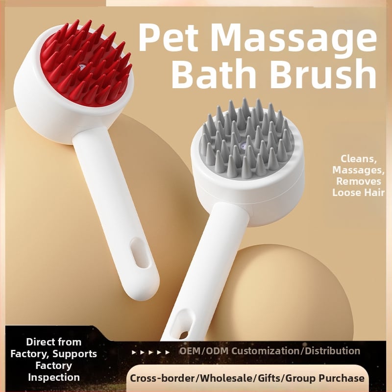 Βούρτσα μπάνιου και μασάζ για γάτες – 2-σε-1 εργαλείο περιποίησης με προσθήκη υγρού για καθαρισμό και αφαίρεση χαλαρών τριχών