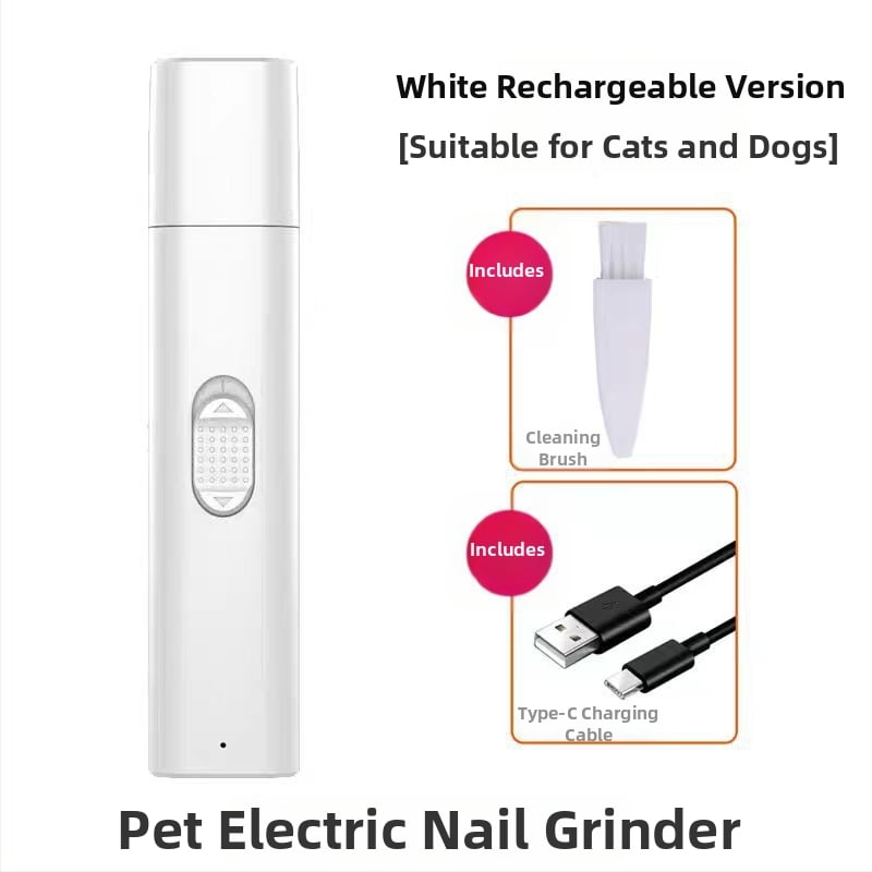 Ηλεκτρικό λίμα νυχιών για γάτες – επαναφορτιζόμενο, σιωπηλό εργαλείο περιποίησης κατοικίδιων