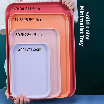 Ορθογώνιος δίσκος από άχυρο σιταριού, νορδικός στυλ, με εκτυπωμένο λογότυπο, εξατομικεύσιμο