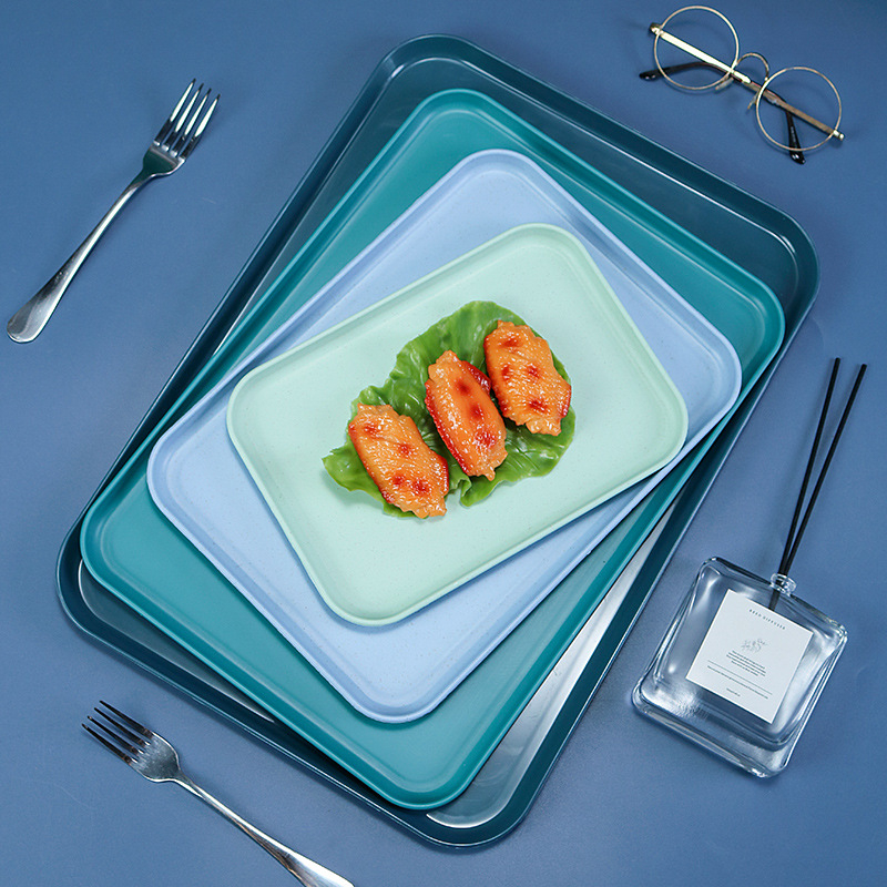 Ορθογώνιος δίσκος από άχυρο σιταριού, νορδικός στυλ, με εκτυπωμένο λογότυπο, εξατομικεύσιμο