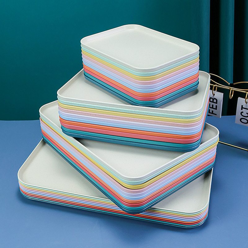 Ορθογώνιος δίσκος από άχυρο σιταριού, νορδικός στυλ, με εκτυπωμένο λογότυπο, εξατομικεύσιμο