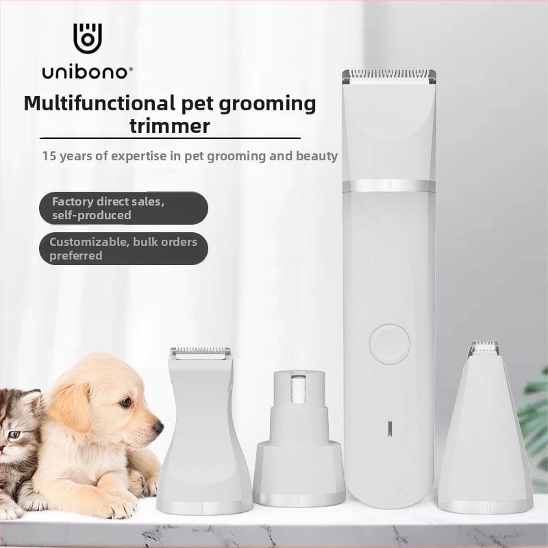 Tăietor electric pentru câini – instrument profesional de îngrijire, carcasă ABS, Lukbaby/Yunbao, ambalaj de 32 de bucăți