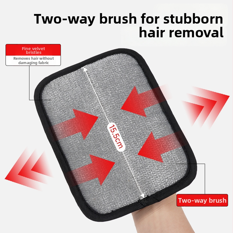 Kaķu matu noņemšanas cimdi ar statisku lādiņu — divvirzienu matu noņemšana, suka-ķemme, kastē 200 gab.