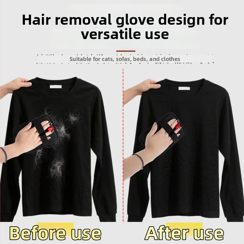 Kaķu matu noņemšanas cimdi ar statisku lādiņu — divvirzienu matu noņemšana, suka-ķemme, kastē 200 gab.