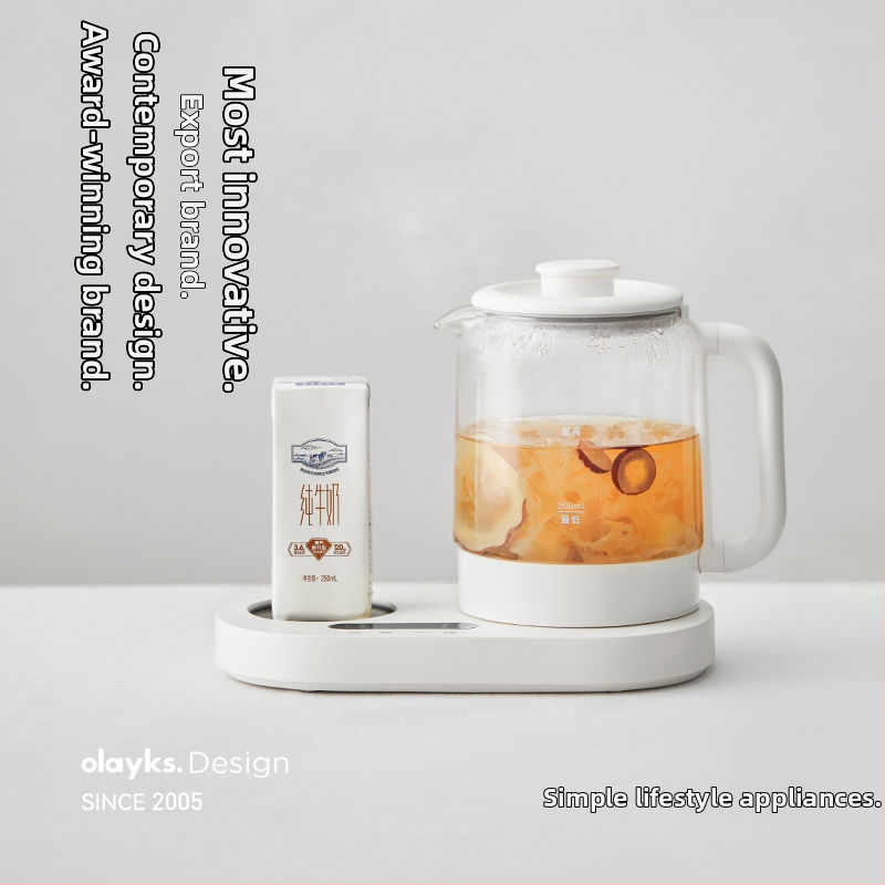 Olk-tk01 Health Pot mini čajník so skleneným telom, objem do 1 l, výkon 500–1000 W, 220 V