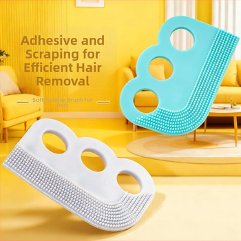 Uklanjivač dlaka za kućne ljubimce – dvostrani mekani gumeni strugač (TPR), češalj-četka za pse, brend Friendly