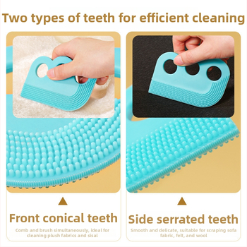 Uklanjivač dlaka za kućne ljubimce – dvostrani mekani gumeni strugač (TPR), češalj-četka za pse, brend Friendly