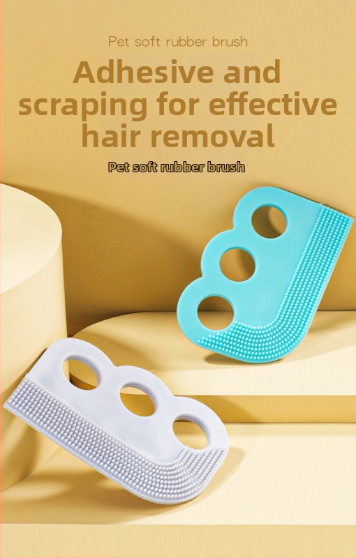 Uklanjivač dlaka za kućne ljubimce – dvostrani mekani gumeni strugač (TPR), češalj-četka za pse, brend Friendly