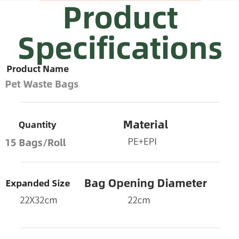 Pungi în rolă pentru gunoiul câinilor, biodegradabile, îngroșate, fără importuri