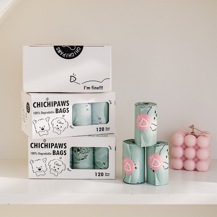 Kutyák és macskák ürülék zacskói, Biodegradábilis, Hordozható sétákhoz (Kutyák és macskák számára; Anyag: műanyag; Eredet: Zhejiang)