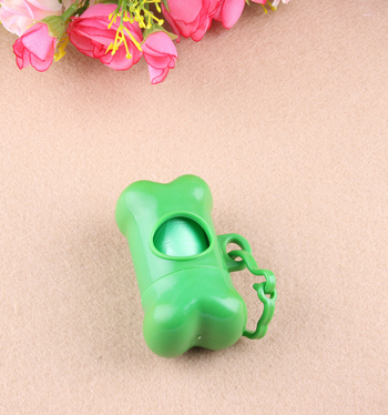 Κουτί απορριμμάτων σε σχήμα κόκαλου, πλαστικό, φορητό, με συμπεριλαμβανόμενες σακούλες απορριμμάτων, συσκευασία 250 τεμάχια