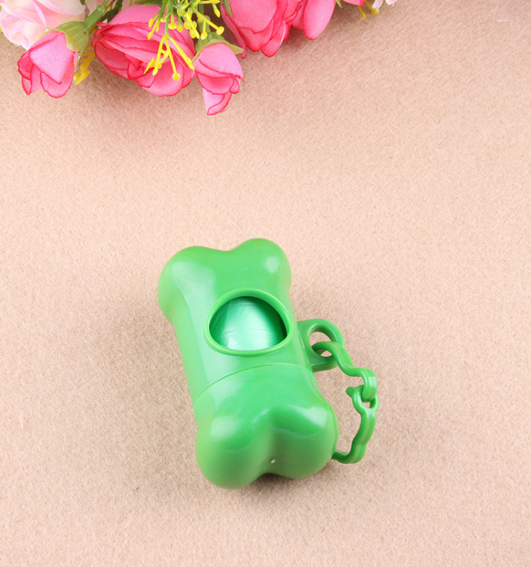 Κουτί απορριμμάτων σε σχήμα κόκαλου, πλαστικό, φορητό, με συμπεριλαμβανόμενες σακούλες απορριμμάτων, συσκευασία 250 τεμάχια