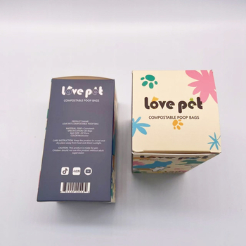 Lovepet TÜV-tanúsítványú teljesen lebomló kisállati ürülék zacskók, folyamatos tekercs, vastag, PBAT + kukorica keményítő