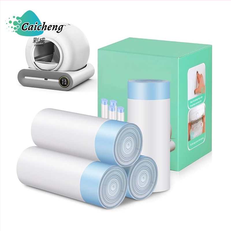 Σακούλες αποβλήτων γάτας με κορδόνι για κάδο γάτας, μιας χρήσης, μεγάλες, παχύ πλαστικό, προέλευση Ντονγκουάν