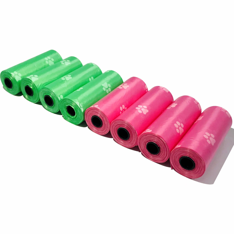 Κυλιόμενες PE σακούλες αποβλήτων κατοικίδιων για γάτες και σκύλους, μίας χρήσης, κανονικού πάχους