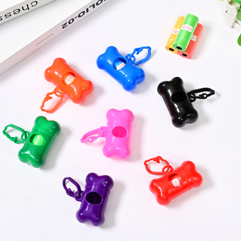 Vanjski prenosni dispenser za vrećice za pse u obliku kosti; Marka Fortune; Materijal: plastika; Stil: spiralni dizajn; Debljina: normalna.