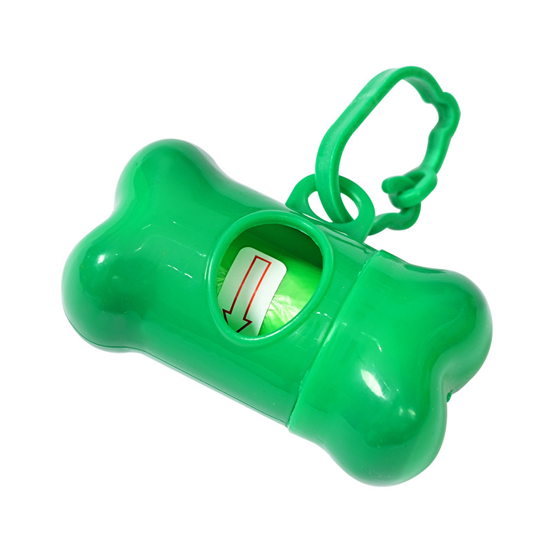 Vanjski prenosni dispenser za vrećice za pse u obliku kosti; Marka Fortune; Materijal: plastika; Stil: spiralni dizajn; Debljina: normalna.