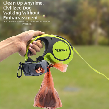 YILIDOG Dispenser pentru saci de gunoi pentru câini, din nylon, cu geantă de transport, tip rol continuu