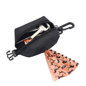 YILIDOG Dispenser pentru saci de gunoi pentru câini, din nylon, cu geantă de transport, tip rol continuu