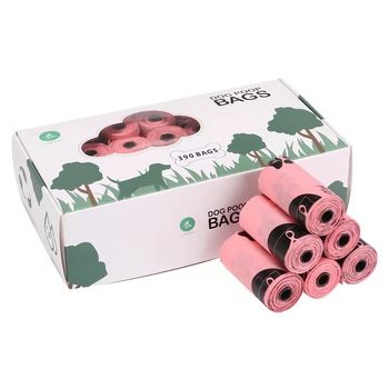 Rong Xin οικολογικές σακούλες αποβλήτων κατοικίδίων, ανθεκτικές, μη διαρροής, τύπου επίπεδου ανοίγματος, από EPI+HDPE, παχύτερες