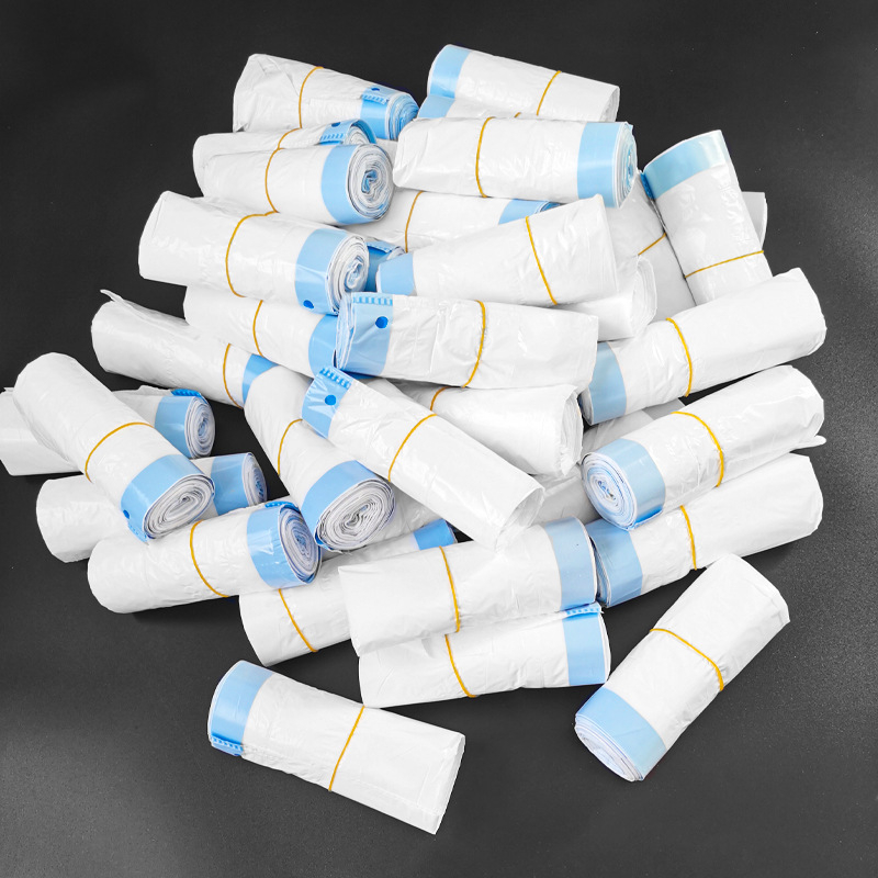 Saci inteligenți pentru litiera pisicii – cu șnur, întăriți, fără lopată, PE, rolă continuă