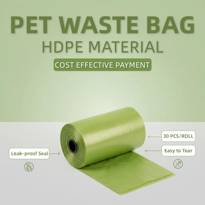 Dispenser pentru pungile de excremente ale animalelor, HDPE, rolă continuă, grosime obișnuită