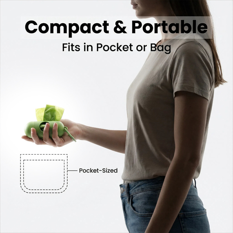 Dispenser pentru pungile de excremente ale animalelor, HDPE, rolă continuă, grosime obișnuită