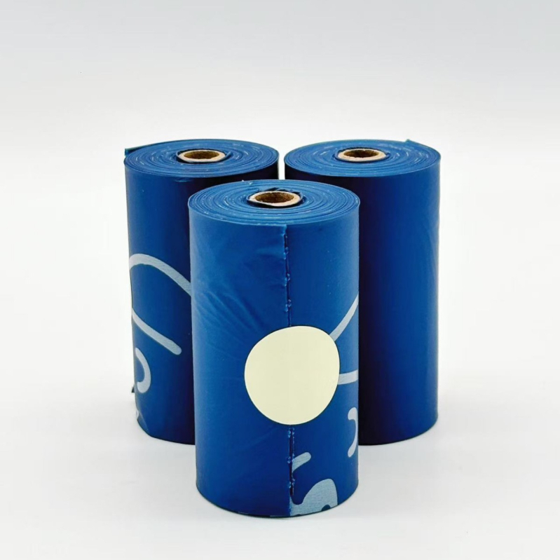 Σακούλες αποβλήτων κατοικίδιων – Πλήρως βιοδιασπώμενες, πιστοποιημένες κομποστοποίησης, PBAT & άμυλο καλαμποκιού, συνεχόμενη ρολό, μάρκα Constant