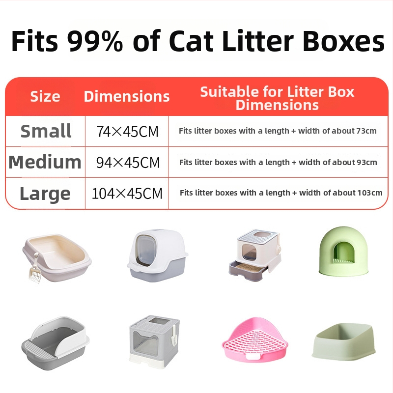 Vienreizējās somas kaķu smilšu kastēm – biezas, pārnēsājamas, vienreizējai lietošanai