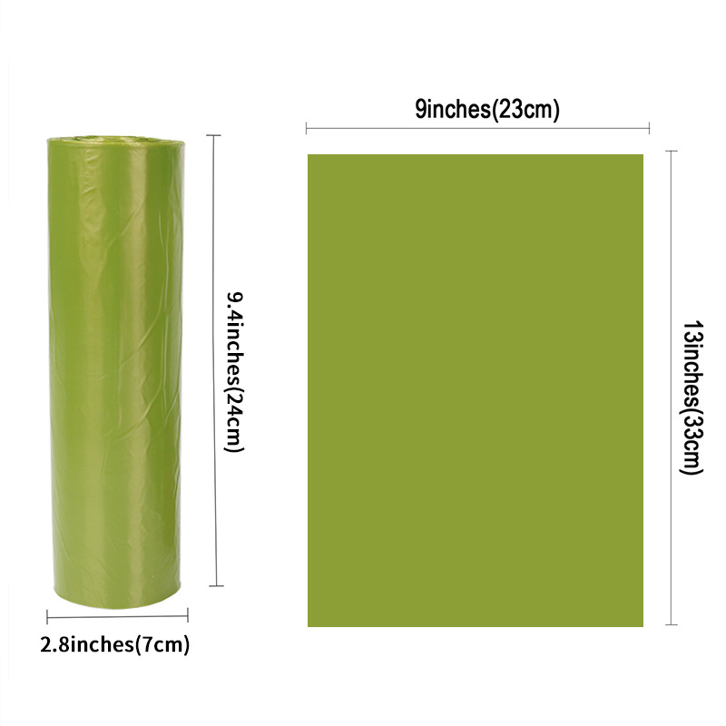 Pungi biodegradabile pentru deșeuri de animale de companie, rolă continuă, PE+EPI, îngroșate, 300 buc./rolă