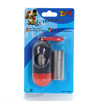 Dispenser de saci pentru dejecțiile animalelor de companie, cu 2 role, tip rulă continuă, din plastic, 240 bucăți