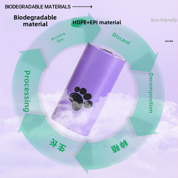 Bioloģiski noārdāmas suņu fekāliju somas, plakanais atvērums, EPI materiāls, biezinātas