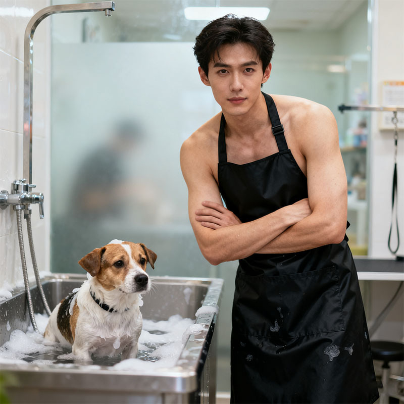 Paitel безръкавна престилка, водоустойчива, изработена от работно облекло за грижа за домашни любимци