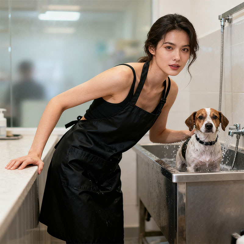 Paitel безръкавна престилка, водоустойчива, изработена от работно облекло за грижа за домашни любимци