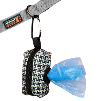 Pakabinamas šunų maišelių dozatorius, poliesteris, plokščio atidarymo dizainas, nešiojamas maišelių saugojimas