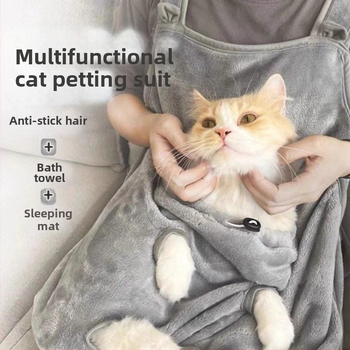 Amor Ziemas bieza kaķu kopšanas apģērbs, pret matu pieķeršanos, krūšu priekšējā aizsardzība, skrāpējumu aizsardzība, poliesteris