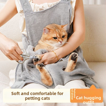 Amor Ziemas bieza kaķu kopšanas apģērbs, pret matu pieķeršanos, krūšu priekšējā aizsardzība, skrāpējumu aizsardzība, poliesteris