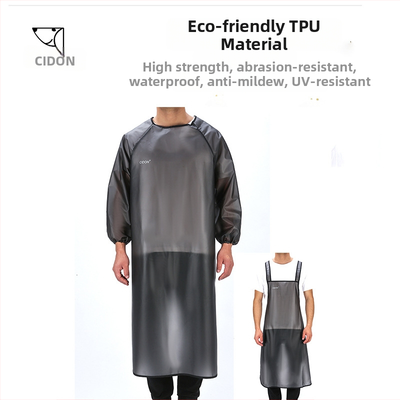 Ūdensdrošs suņa kopšanas apģērbs vannas laikā — PU materiāls, ādai draudzīgs, aizsardzība pret matu pieķeršanos