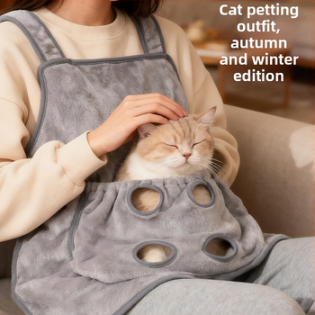 AMOOR Bieza kaķa kopšanas apģērbs — flanelis, krūšu aizsardzība, ne pieķeras matiem, pret skrāpējumiem, pret kodieniem