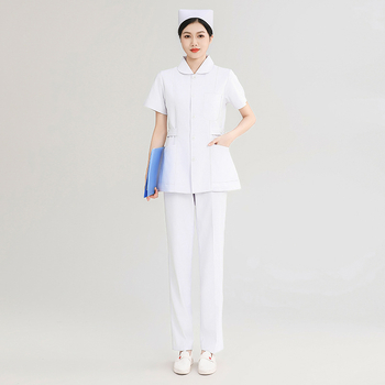 Униформа за медицински сестри – женска, дълъг ръкав, кръгла яка, полиестер/памук, влагоотводяща, устойчивост на хлор, подходяща за зима/пролет/есен