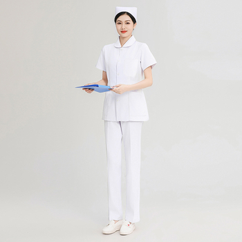 Униформа за медицински сестри – женска, дълъг ръкав, кръгла яка, полиестер/памук, влагоотводяща, устойчивост на хлор, подходяща за зима/пролет/есен