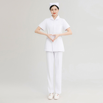 Униформа за медицински сестри – женска, дълъг ръкав, кръгла яка, полиестер/памук, влагоотводяща, устойчивост на хлор, подходяща за зима/пролет/есен