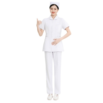 Униформа за медицински сестри – женска, дълъг ръкав, кръгла яка, полиестер/памук, влагоотводяща, устойчивост на хлор, подходяща за зима/пролет/есен