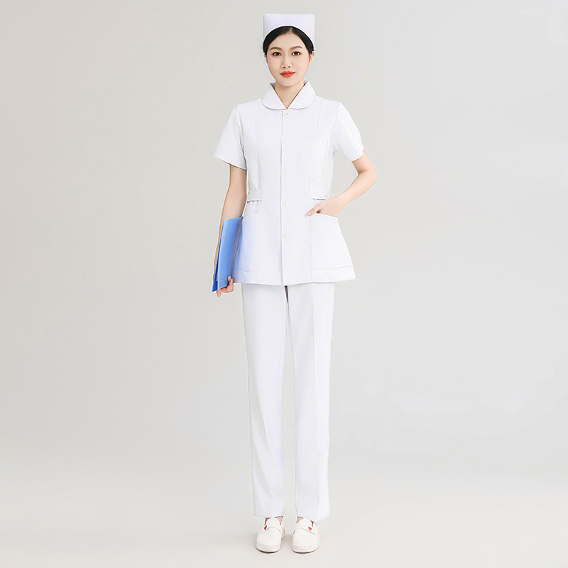 Униформа за медицински сестри – женска, дълъг ръкав, кръгла яка, полиестер/памук, влагоотводяща, устойчивост на хлор, подходяща за зима/пролет/есен